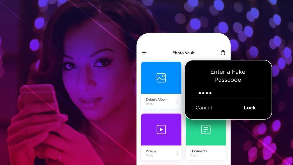 fake passcode feature of photo vault app for iPhone