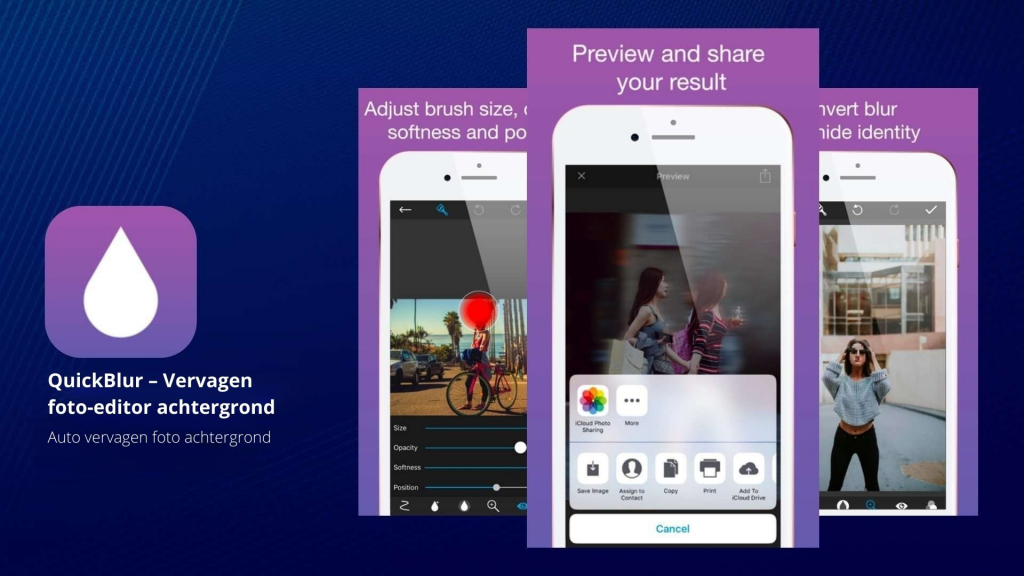 QuickBlur vervagen foto-editor achtergrond