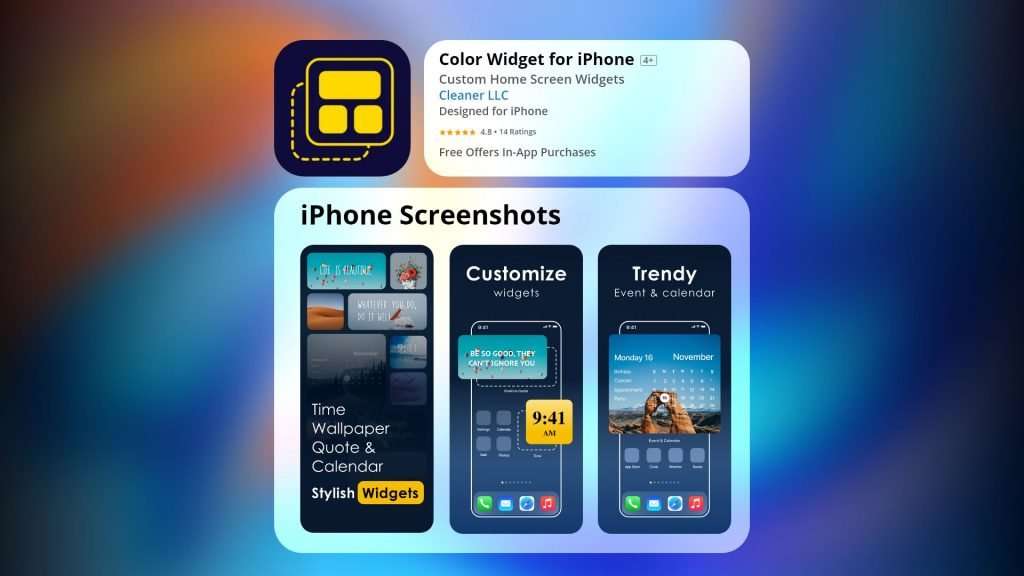 Color Widget app