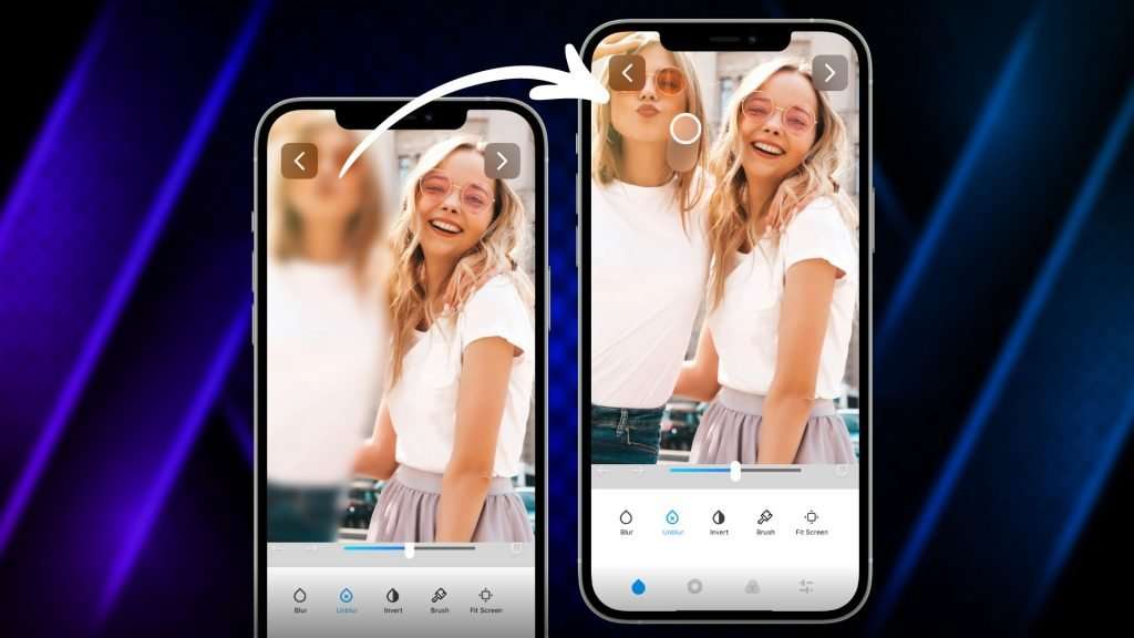 how to unblur a photo on iPhone