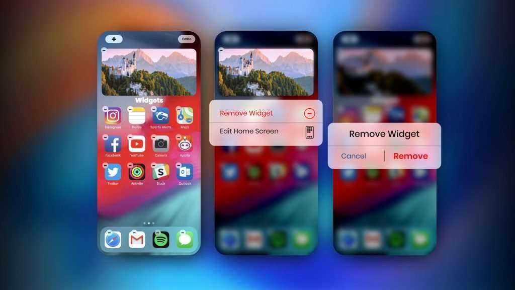 how to remove widgets from iPhone home screen