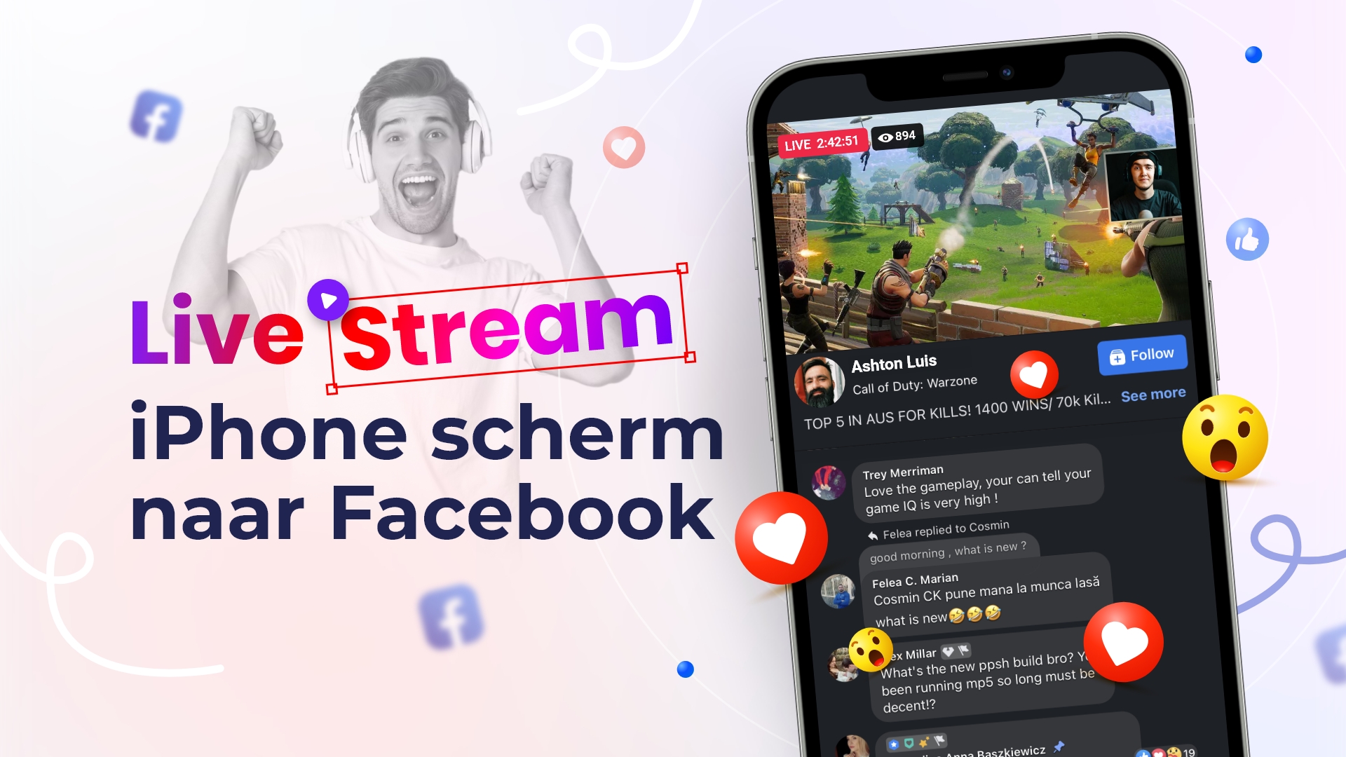 Hoe iPhone-scherm live te streamen naar Facebook